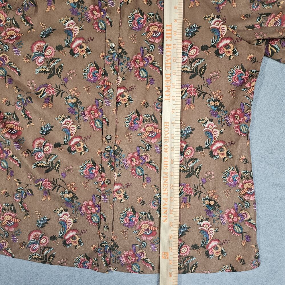 VTG White Stag Shirt Women XL Western Multicolor Floral Button Down LS Blouse - Picture 10 of 11